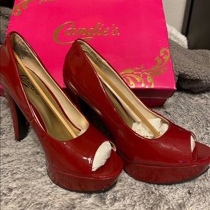 Candies high heels, never worn. Box kept, smoke free home, great condition.